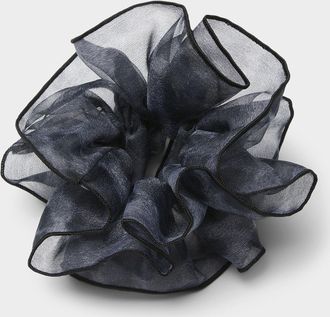 Simons Womens Leopard organza double scrunchie