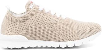 Kiton Gebreide Sneakers met Metallic Draad - Dames - Sneakers - Bruin - 41 EU - Leer - Schoenen