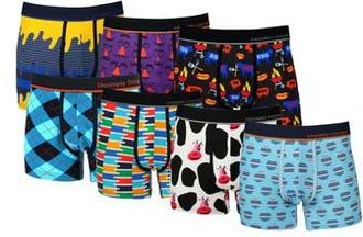 Unsimply Stitched 7-Pack Assorted Stretch Cotton Trunks in Blue Light Blue Multi at Nordstrom Rack, Size Xx-Large