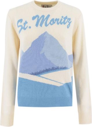 MC2 Saint Barth Mountain-Print Fleece Sweatshirt