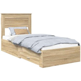vidaXL Bed Frame with Drawer with Headboard Manual Engineered Wood vidaXL