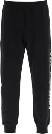 Alexander McQueen Black Cotton Athletic Mens Pants