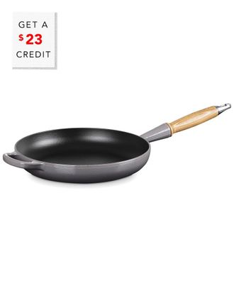 LE CREUSET Signature 10.25In Round Fry Pan With Wood Handle With $23 Credit