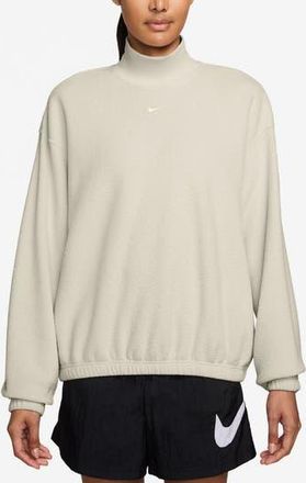 Nike Phoenix Plush Cozy Oversized Mock Neck Sweatshirt in Light Bone/Sail at Nordstrom Rack, Size Small