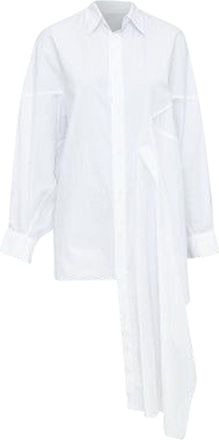 Yohji Yamamoto cotton oversized asymmetric high low hem shirt