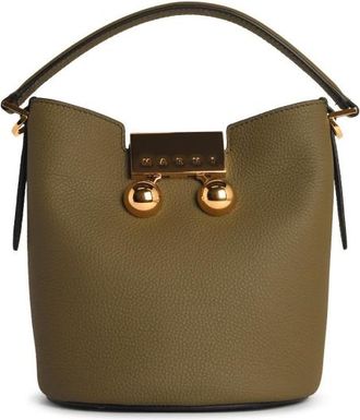 Marni Trunkaroo Green Leather Bag
