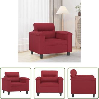 vidaXL Poltrona rossa - Poltrona Rosso Vino 60 cm in Similpelle