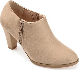 Journee Collection Sanzi Heeled Ankle Bootie in Taupe at Nordstrom Rack, Size 7.5