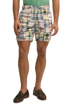 Brooks Brothers Patchwork Cotton Shorts in Faded Green Patchwork at Nordstrom, Size 36