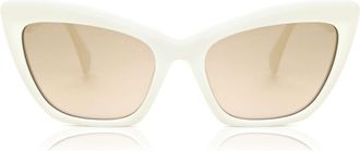 Max Mara MM0063 LOGO14 21G Womens Sunglasses White Size 57