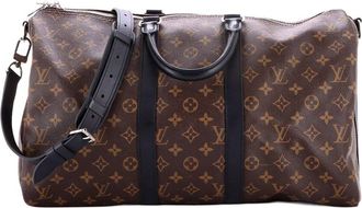 Louis Vuitton Keepall Bandouliere Bag Macassar Monogram 45 (Authentic Pre- Loved)