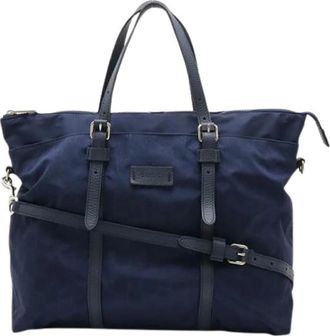 Gucci Pre-owned Tote Bags, female, Blue, Size: ONE SIZE Pre-owned GG Nylon 2way Tote Bag