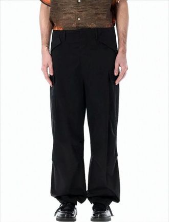 Msgm Utilitarian Straight Fit Pants With Flap Pockets