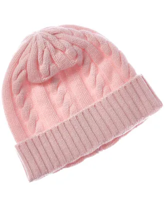 Brodie Chunky Cable Pom Pom Cashmere Hat