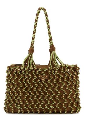 Prada Brown Macrame Tote