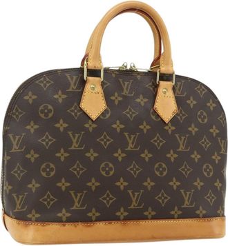 Louis Vuitton Alma Handbag Monogram Canvas Brown Canvas Handbag (Pre-Owned)