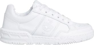 Chiara Ferragni Witte Veterschoenen met CF Eyelike Logo - Dames - Sneakers - Wit - 41 EU - Leer - Schoenen