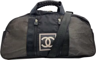 Chanel Sport Black Nylon Boston Bag (Pre-Owned)