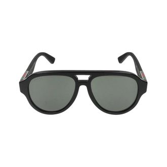 Gucci Gg 2088S Aviator Zonnebril - Heren - Zonnebrillen - Zwart - 55 MM - Accessoires