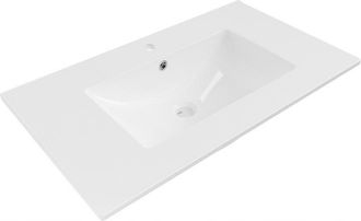 Desconocido Lavabo De Encastrar Cer&aacute;mico 81x46,5x17,5 Cm, Blanco
