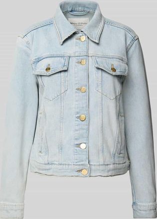 Marc O'Polo Regular Fit Jeansjacke aus Baumwoll-Mix in Hellblau Melange, Größe L