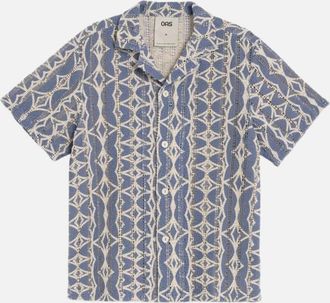OAS Mens Arko Cuba Shirt In Dust Blue/off-White