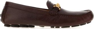 Versace Brown Leather Loafers