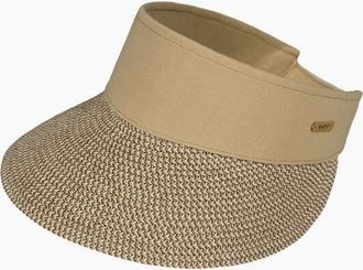 Barts Womens Barts Womens Vesder Raffia sun visor Baseball Cap - Cream/Brown - Size: ONE size