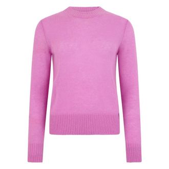 Herno Round-neck Knitwear, female, Pink, Size: 2XS Crew Neck Sweater