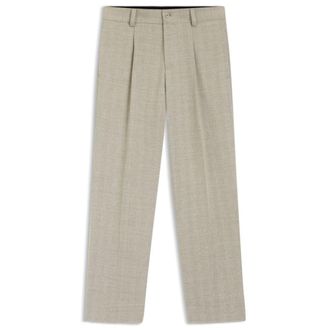 HUGO BOSS Modern-fit trousers with herringbone weave