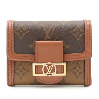 Louis Vuitton Brown Light Brown Monogram Canvas Monogram Reverse Wallet (Tri-Fold) (Pre-Owned)