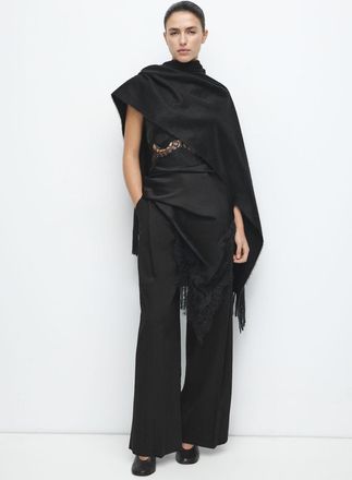 Mango Pantaloni wide leg pinces nero - Donna - 36 - MANGO