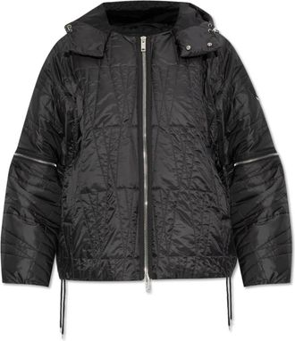 Moncler 6 Moncler Willow Smith Jacket - Dames - Gewatteerde jassen - Zwart - XS - Polyester - Jassen