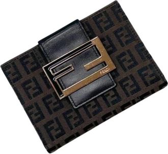 Fendi Pre-owned Bi-fold Portemonnee - Dames - Vintage Accessoires - Bruin - ONE Size - Leer - Vintage