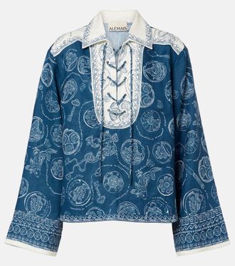 Alemais Al&eacute;mais Lucky printed linen blouse