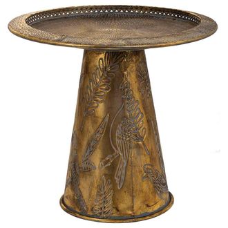 Wanderlust Deco Mesa Auxiliar De Metal Dorada 52.5x52.5x48.5