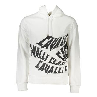 Cavalli White Cotton Men Mens Sweatshirt