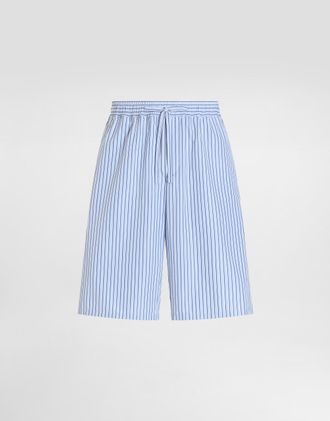 Dolce & Gabbana Striped Poplin Bermuda Shorts - Man Pants And Shorts Multi-colored 46