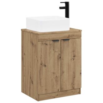 vidaXL Juego De Muebles De Ba&ntilde;o Roble Artisan Madera De Ingenier&iacute;a Vidaxl