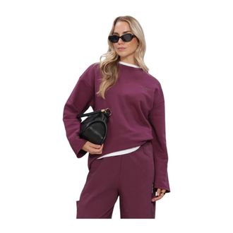 ALIX The Label Alix The Label, Hoodies & sweatvesten, Dames, Paars, L, Katoen, Knitted The Label Sweater