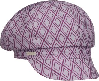 Seeberger Twotone Newsboy Rain Cap Women - Women&acute;s Peaked caps with Peak, Lining Winter Autumn Spring Summer All-Season - One Size Lilac