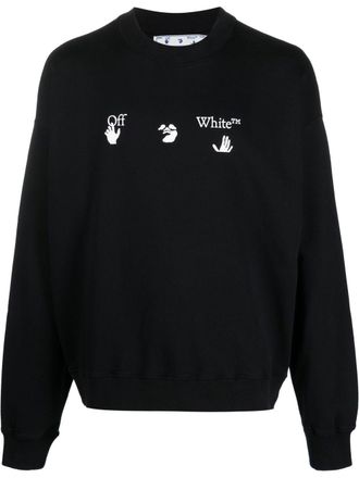 Off-white Swimming Man-logo cotton sweatshirt - Black