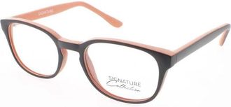 Signature Ladies Brown Rectangular Eyeglass Frames S7001BRNORG45