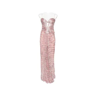 Maria Lucia Hohan Pliss&eacute;-effect Cutout Maxi Dress