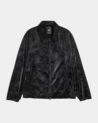 Yohji Yamamoto Men & apos;s Marble Nylon Blouson Jacket