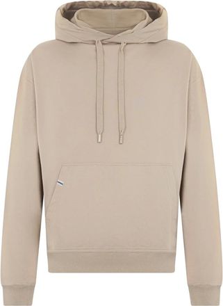 Fedeli Hoodies & sweatvesten, Heren, Beige, M, Katoen, Beige neutrale hoodie met verstelbare capuchon