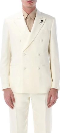 Lardini Soir&eacute;e Double-breasted Jacket - Heren - Blazers - Wit - 2XL - Jassen