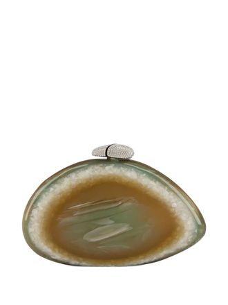 Benedetta Bruzziches Clutch met agaat-effect - Groen