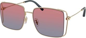 Coach HC7174D CW429 Asian Fit 90050Q Womens Sunglasses Gold Size 59