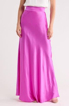 L'agence Ryker Bias Cut Silk Maxi Skirt in Bright Purple at Nordstrom Rack, Size 00